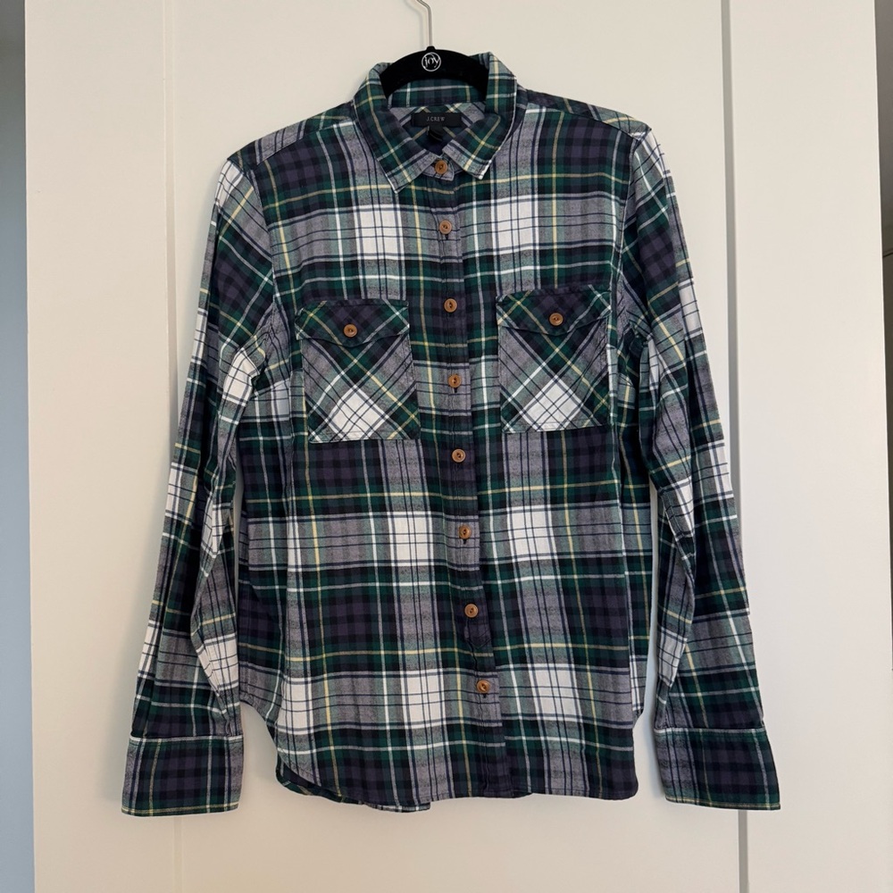 J. Crew Multicolor Plaid Button-Down Shirt